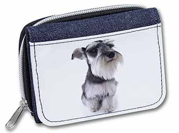 Schnauzer Dog Unisex Denim Purse Wallet