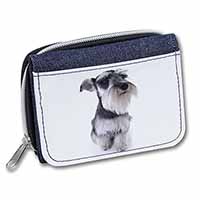 Schnauzer Dog Unisex Denim Purse Wallet