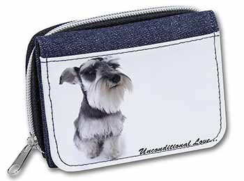 Schnauzer Dog-Love Unisex Denim Purse Wallet