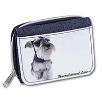 Schnauzer Dog-Love Unisex Denim Purse Wallet