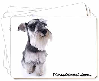 Schnauzer Dog-Love Picture Placemats in Gift Box