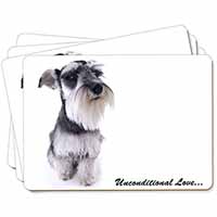 Schnauzer Dog-Love Picture Placemats in Gift Box