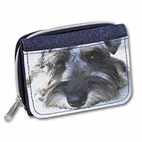 Schnauzer Dog Unisex Denim Purse Wallet