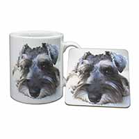 Schnauzer Dog Mug and Coaster Set