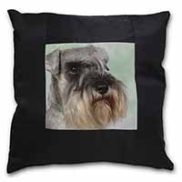 Schnauzer Dog Black Satin Feel Scatter Cushion - Advanta Group®