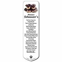 Miniature Schnauzer Dogs Bookmark, Book mark, Printed full colour