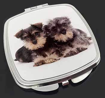 Miniature Schnauzer Dogs Make-Up Compact Mirror