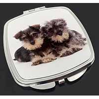 Miniature Schnauzer Dogs Make-Up Compact Mirror