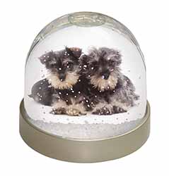 Miniature Schnauzer Dogs Snow Globe Photo Waterball