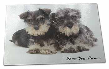 Large Glass Cutting Chopping Board Miniature Schnauzer 