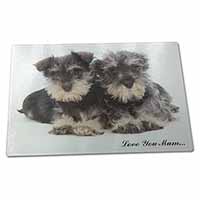 Large Glass Cutting Chopping Board Miniature Schnauzer 