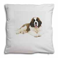 St Bernard Dog Soft White Velvet Feel Scatter Cushion - Advanta Group®