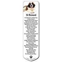 St Bernard Dog Bookmark, Book mark, Printed full colour