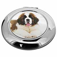 St Bernard Dog Make-Up Round Compact Mirror