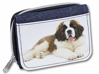 St Bernard Dog Unisex Denim Purse Wallet