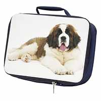 St Bernard Dog Navy Insulated School Lunch Box/Picnic Bag