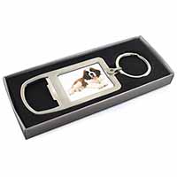 St Bernard Dog Chrome Metal Bottle Opener Keyring in Box