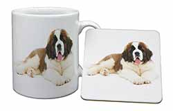 St Bernard Dog Mug and Coaster Set