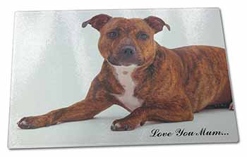 Large Glass Cutting Chopping Board Staffordshire Bull Terrier 