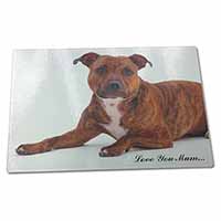 Large Glass Cutting Chopping Board Staffordshire Bull Terrier 