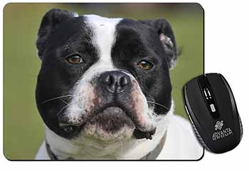 Black and White Staffordshire Bull Terrier Computer Mouse Mat