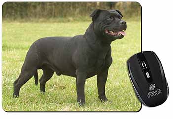 Black Staffordshire Bull Terrier Computer Mouse Mat