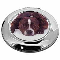 Staffordshire Bull Terrier Dog Make-Up Round Compact Mirror