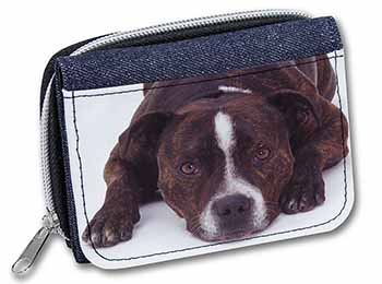 Staffordshire Bull Terrier Dog Unisex Denim Purse Wallet