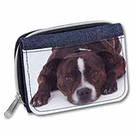 Staffordshire Bull Terrier Dog Unisex Denim Purse Wallet