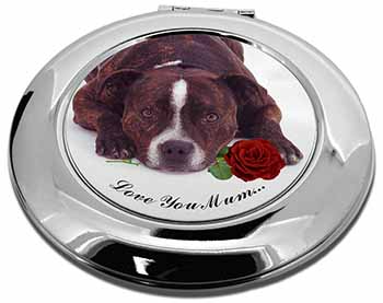 Staffie with Rose 