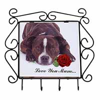 Staffie with Rose 