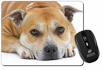 Red Staffordshire Bull Terrier Dog Computer Mouse Mat