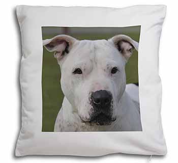 American Staffordshire Bull Terrier Dog Soft White Velvet Feel Scatter Cushion