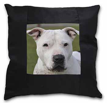 American Staffordshire Bull Terrier Dog Black Satin Feel Scatter Cushion