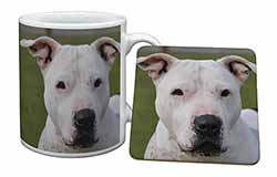 American Staffordshire Bull Terrier Dog Mug and Coaster Set