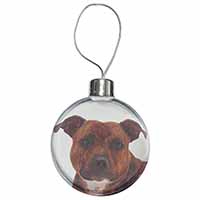 Staffordshire Bull Terrier Dog Christmas Bauble