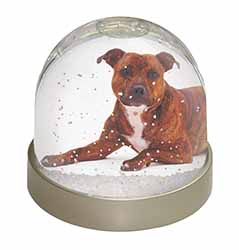 Staffordshire Bull Terrier Dog Photo Snow Globe Waterball