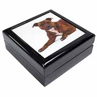 Staffordshire Bull Terrier Dog Keepsake/Jewellery Box