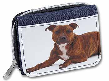 Staffordshire Bull Terrier Dog Unisex Denim Purse Wallet