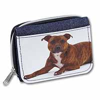 Staffordshire Bull Terrier Dog Unisex Denim Purse Wallet