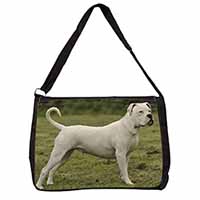American Staffordshire Bull Terrier Dog Large Black Laptop Shoulder Bag School/College - Advanta Group®