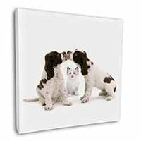 Cocker Spaniel and Kitten -Love Square Canvas 12"x12" Wall Art Picture Print