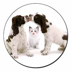 Cocker Spaniel and Kitten -Love Fridge Magnet Printed Full Colour