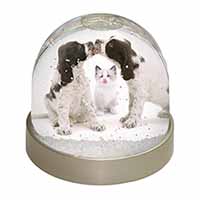 Cocker Spaniel and Kitten -Love Snow Globe Photo Waterball