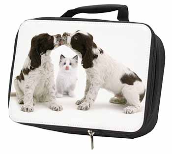 Cocker Spaniel and Kitten -Love Black Insulated School Lunch Box/Picnic Bag