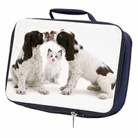Cocker Spaniel and Kitten -Love Navy Insulated School Lunch Box/Picnic Bag