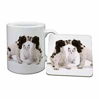 Cocker Spaniel and Kitten -Love Mug and Coaster Set