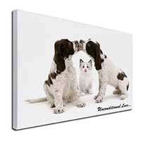 Cocker Spaniel and Kitten -Love Canvas X-Large 30"x20" Wall Art Print