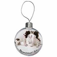 Cocker Spaniel and Kitten -Love Christmas Bauble