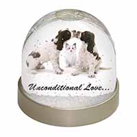 Cocker Spaniel and Kitten -Love Snow Globe Photo Waterball